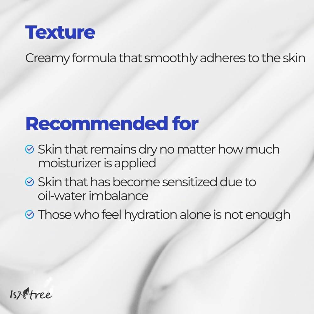Isntree Hyaluronic Acid Moist Cream creamy texture and recommended skin concerns