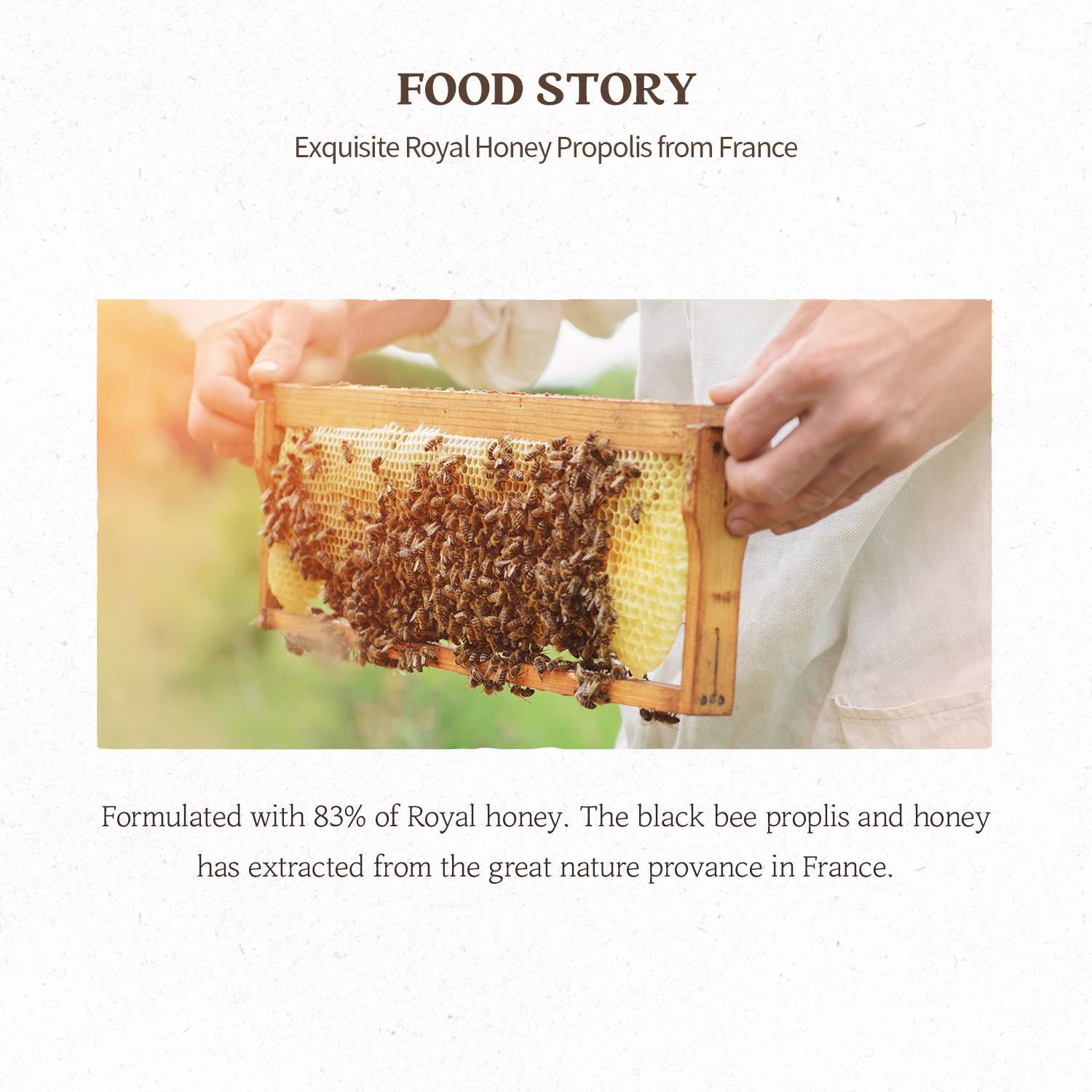 Skinfood Royal Honey Propolis Enrich Barrier Cream 63ml food story, French royal honey propolis