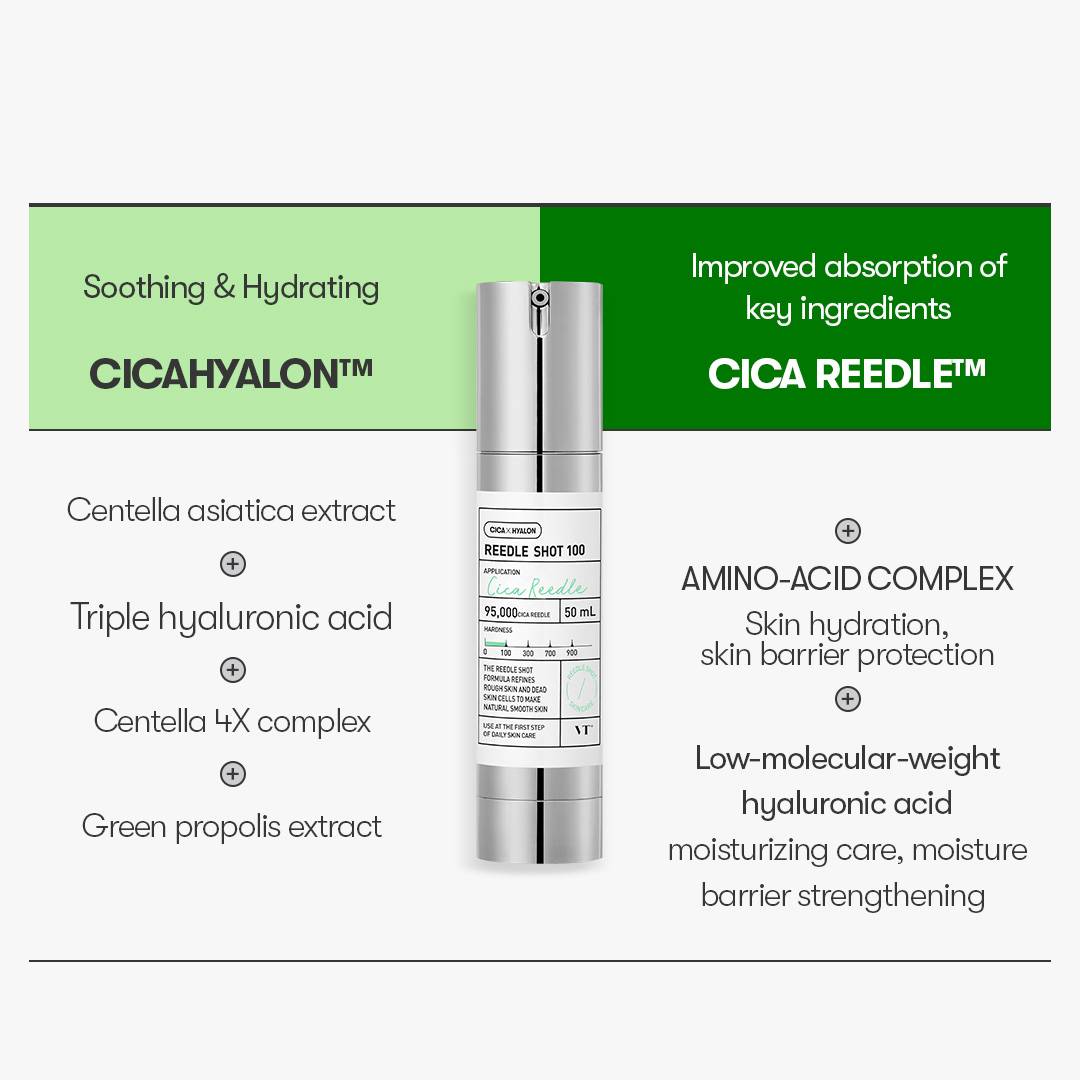 VT Reedle Shot 100 50ml key ingredients CICAHYALON and CICA REEDLE