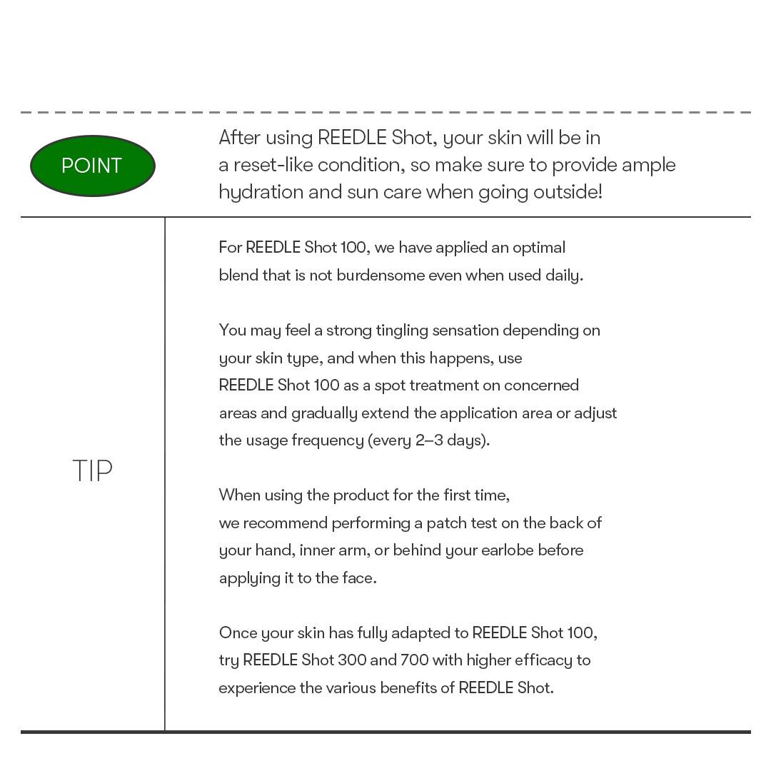 VT Reedle Shot 100 usage tips and patch test