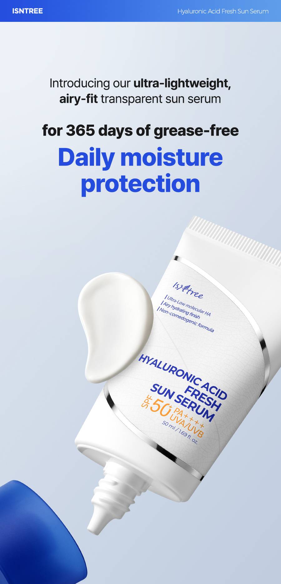 Isntree Hyaluronic Acid Fresh Sun Serum concerns about skipping sunscreen: sticky, irritation, pores