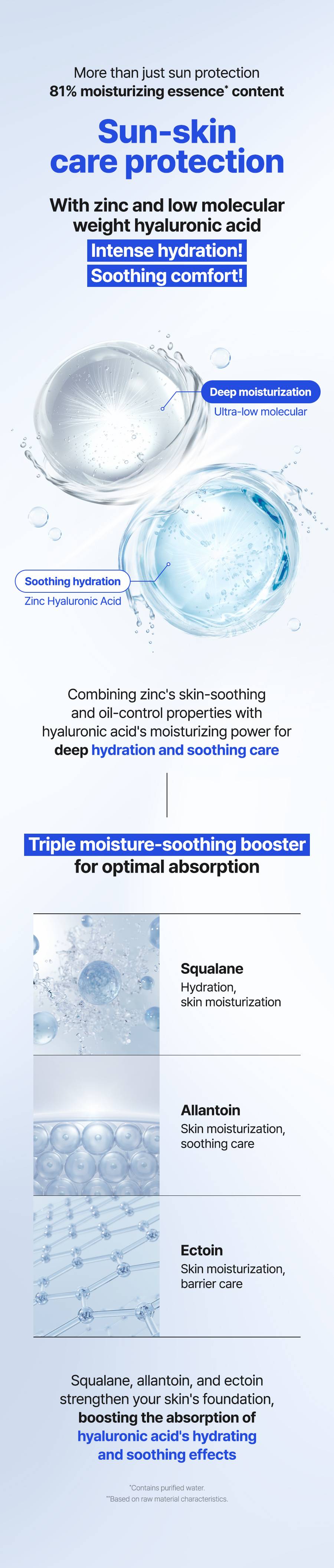 Isntree Hyaluronic Acid Fresh Sun Serum 50ml SPF50+ lightweight transparent texture swatch