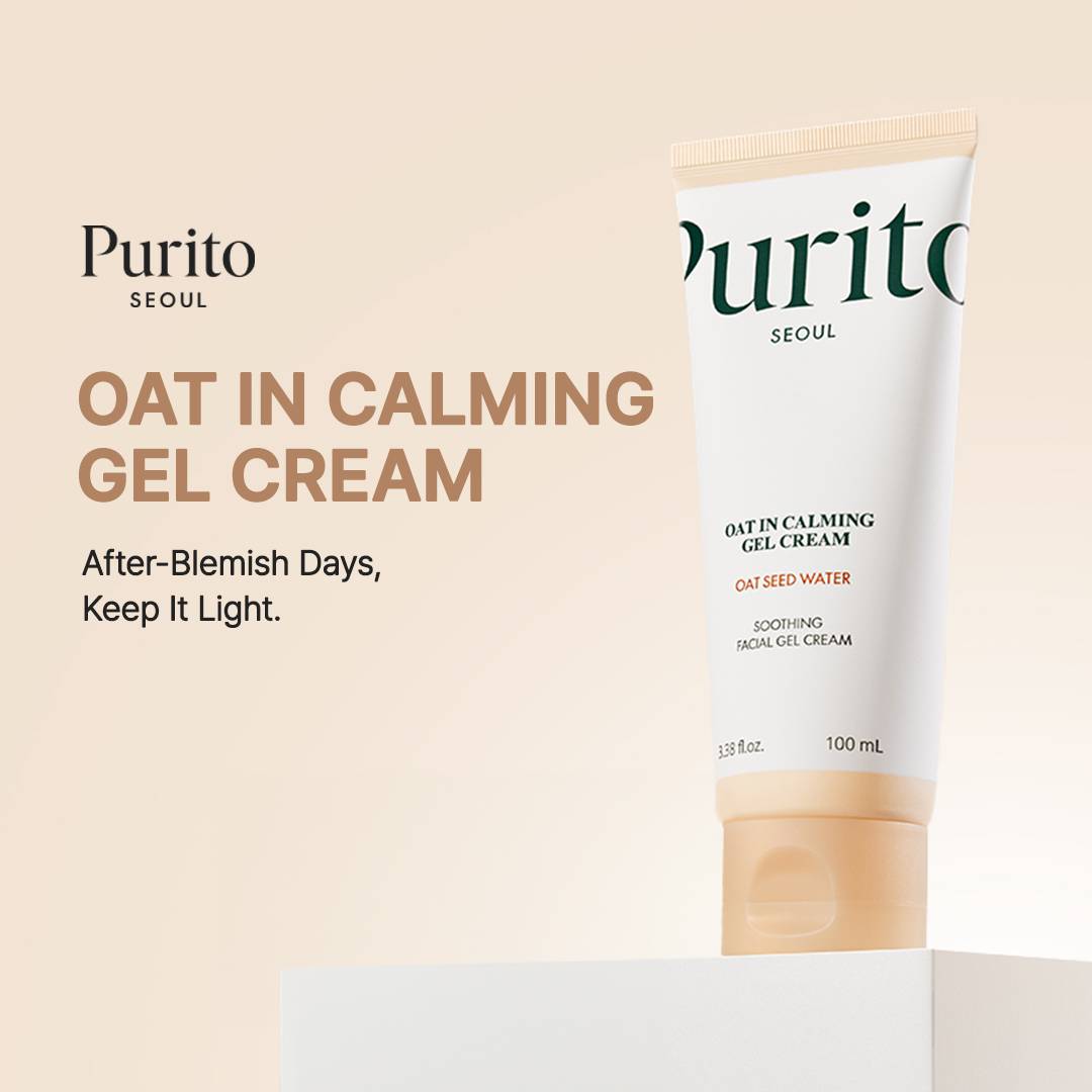 Purito Oat In Calming Gel Cream 100ml soothing facial gel cream for after-blemish days