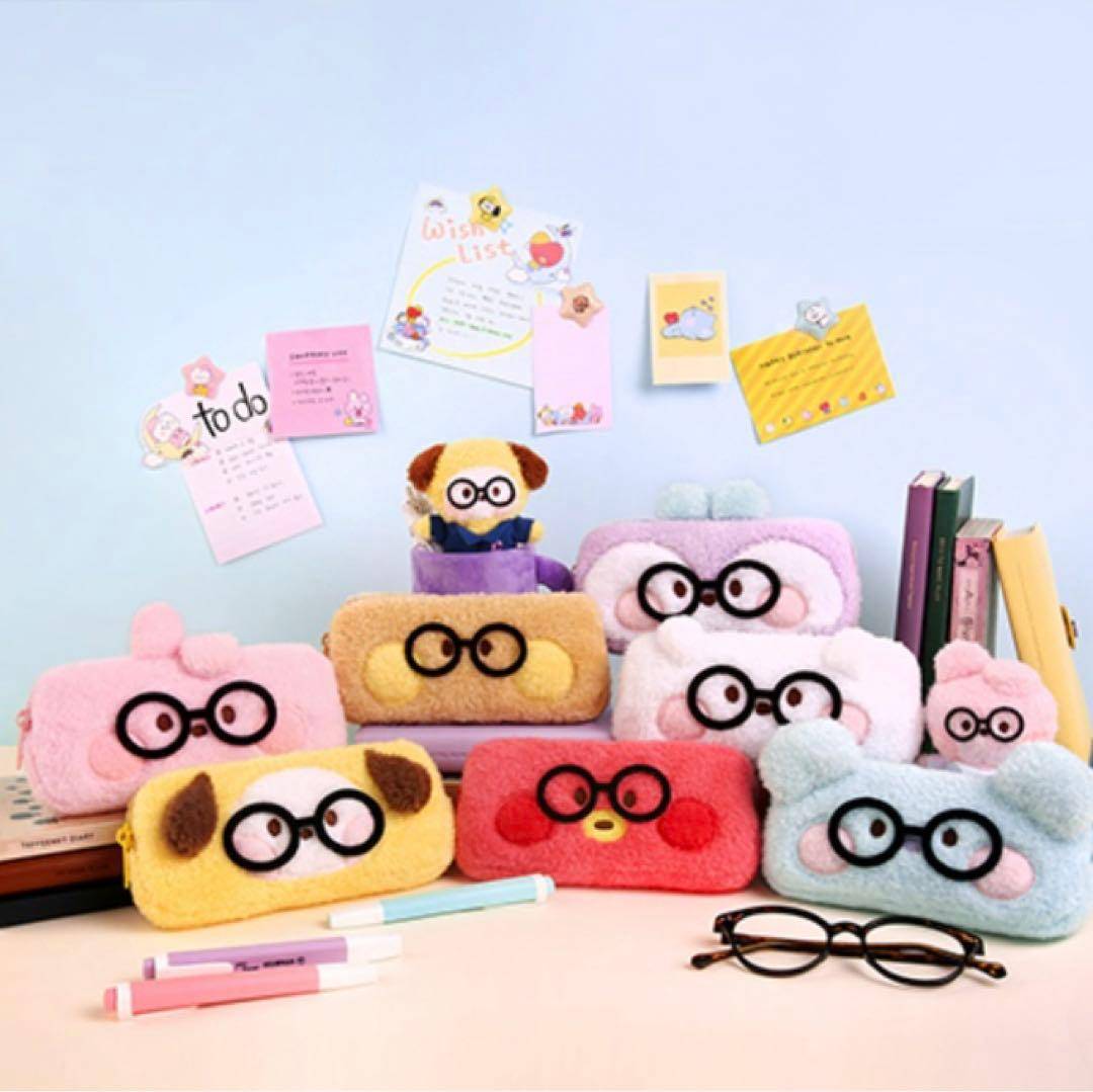 ★希少★ BTS UNDERCOVER MISSION ミニポーチ V テテ BTS - BT21 minini GLASSES POUCH KOYA - maccaron
