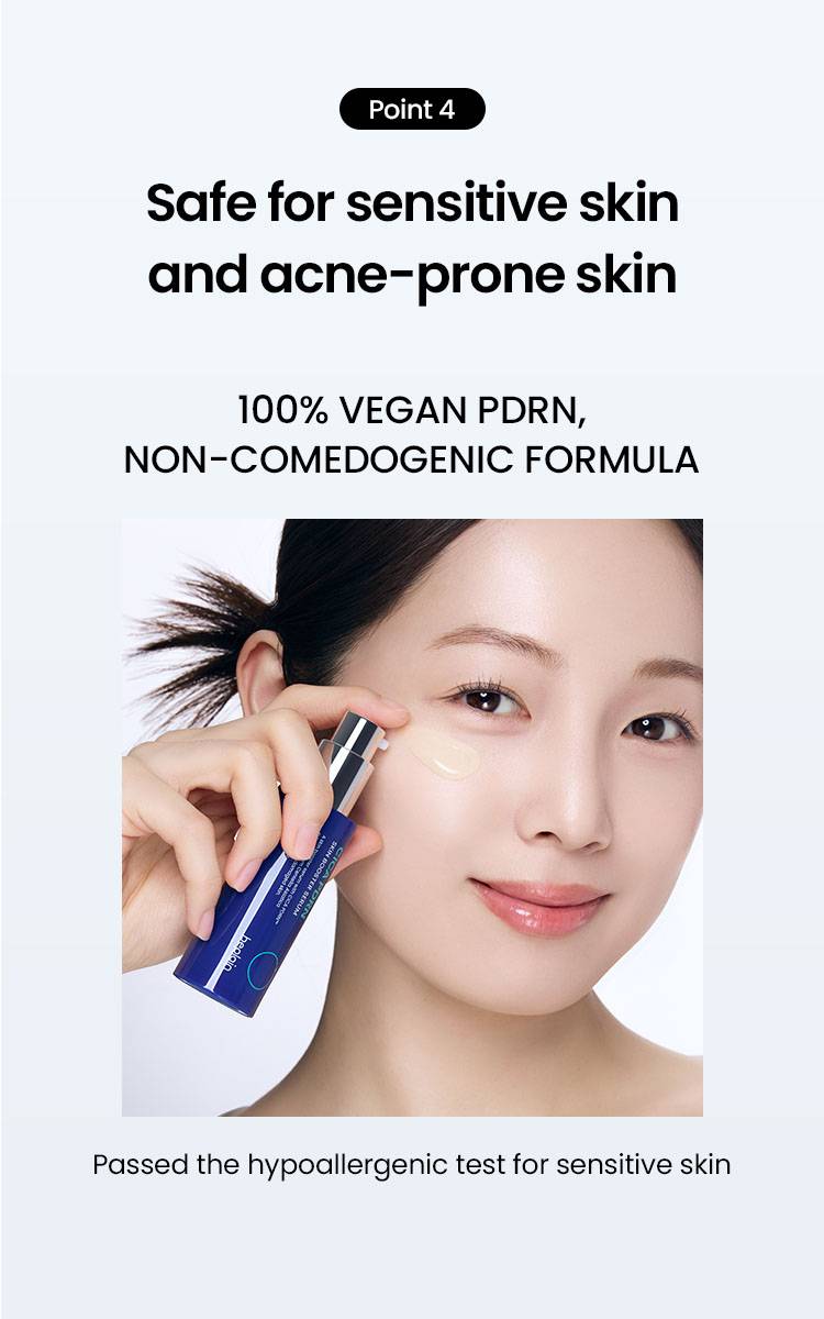 Beplain CICA PDRN Skin Booster Serum for sensitive and acne-prone skin, vegan non-comedogenic