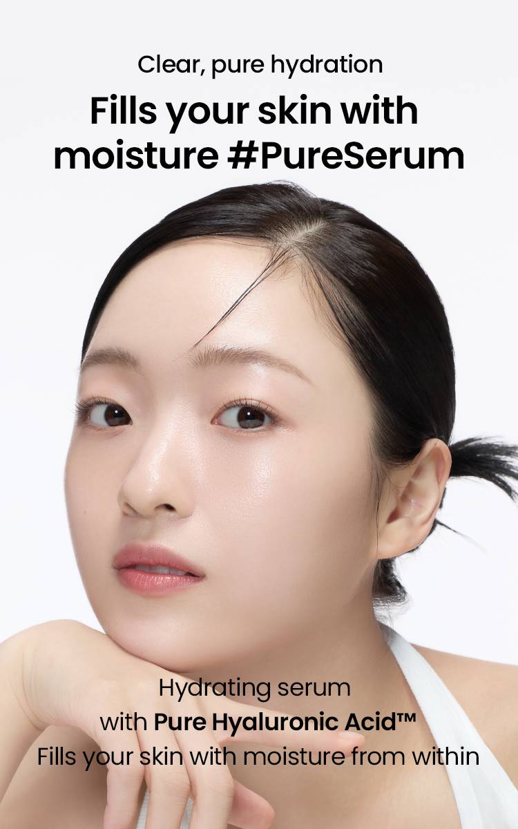 Beplain Aqua Pure Hyaluronic Serum hydrating serum on model skin