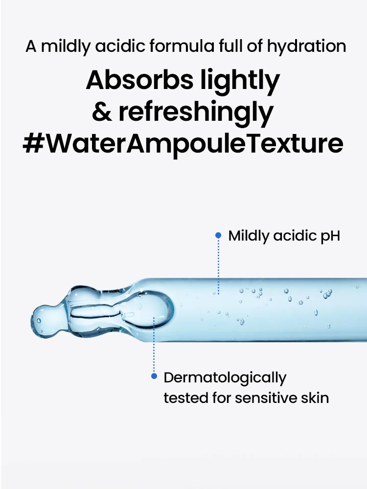 Beplain Aqua Pure Hyaluronic Serum water ampoule texture on dropper