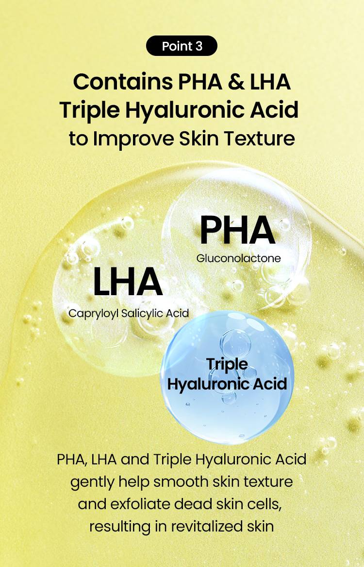 Beplain Lemon C Glutathione Brightening Pad PHA LHA triple hyaluronic acid ingredients