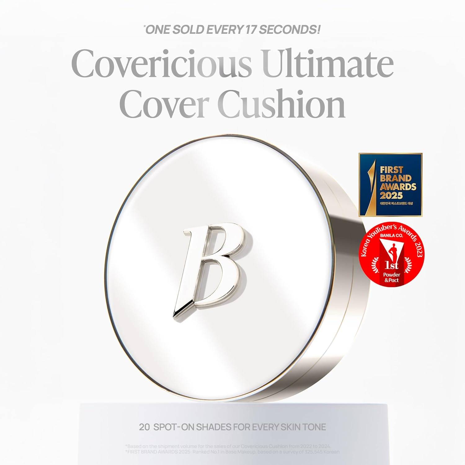 Banila co Covericious Ultimate Cover Cushion 20 shades for every skin tone