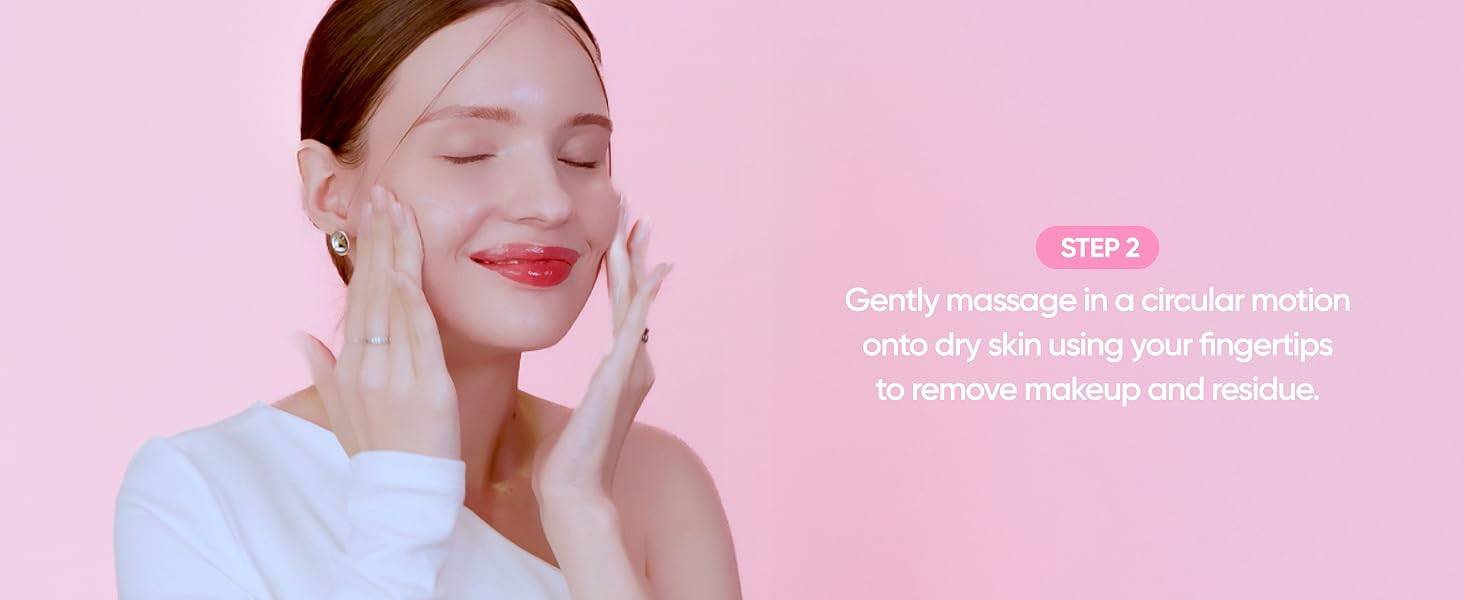 Banila co Clean it Zero Original Cleansing Balm how to use step 2, massage on dry skin