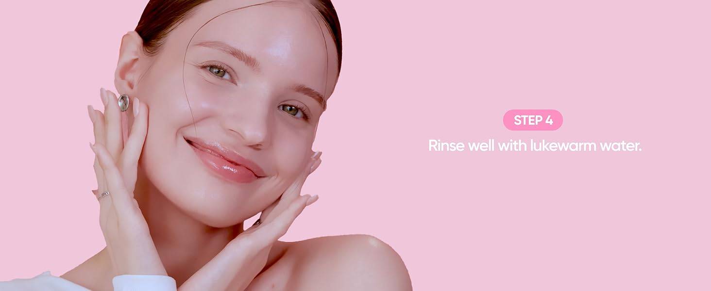 Banila co Clean it Zero Original Cleansing Balm how to use step 4, rinse with lukewarm water