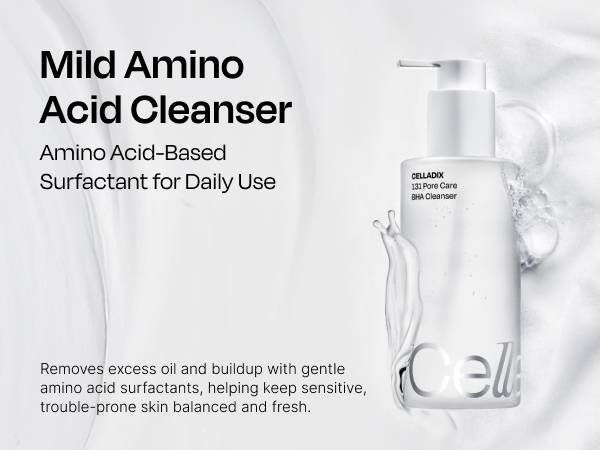 celladix 131 Pore Care BHA Cleanser mild amino acid surfactant daily use