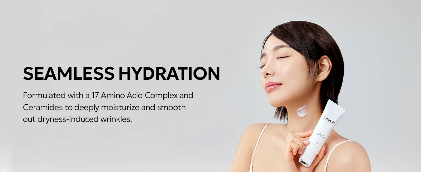 Lagom Collagen Lifting Neck Cream boost elasticity with collagen extract and acetyl hexapeptide-8