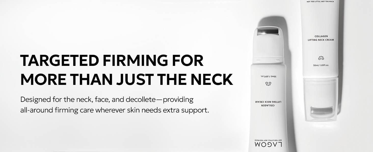 Lagom Collagen Lifting Neck Cream built-in roller applicator for quick firming care
