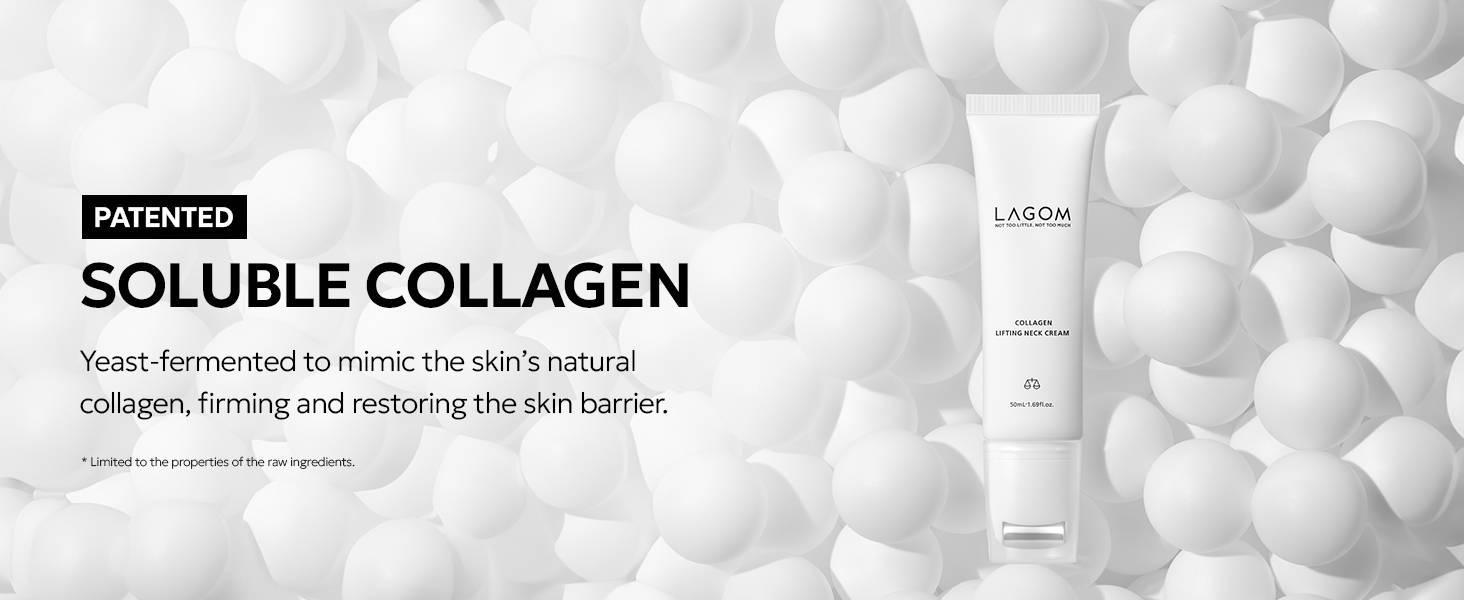Lagom Collagen Lifting Neck Cream for neck, face and decollete firming care