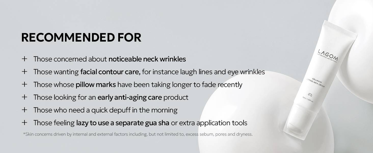 Lagom Collagen Lifting Neck Cream how to use steps