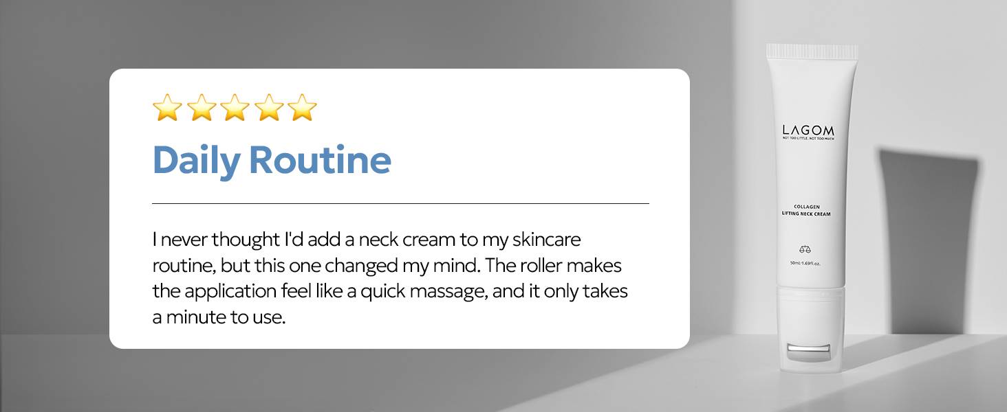 Lagom Collagen Lifting Neck Cream customer review texture and hydration