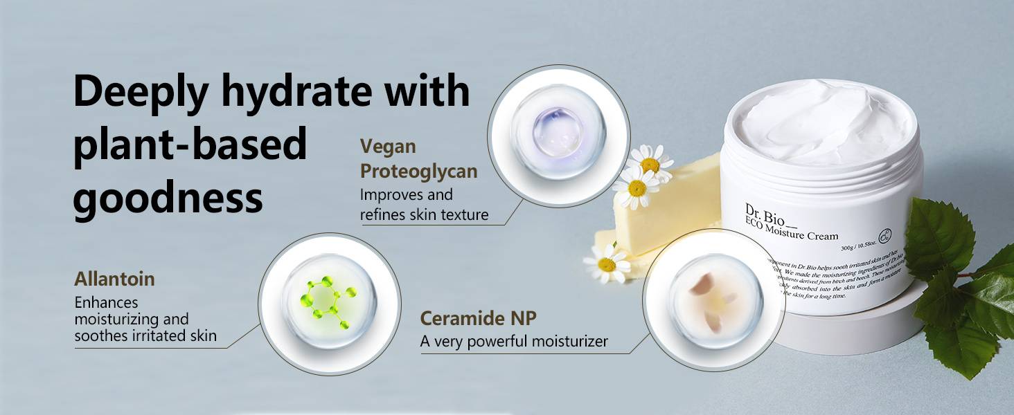 Dr.Bio ECO Moisture Cream plant-based ingredients vegan proteoglycan, allantoin, ceramide NP