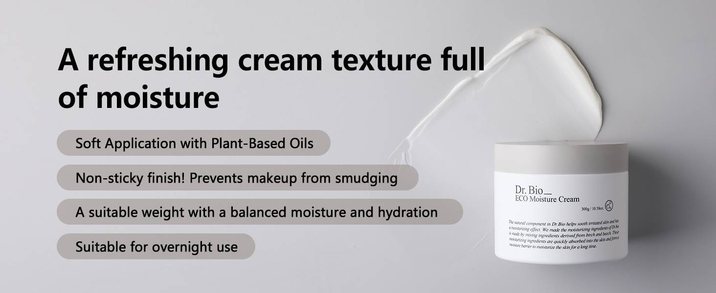 Dr.Bio ECO Moisture Cream 300g non-sticky cream texture, suitable for overnight use