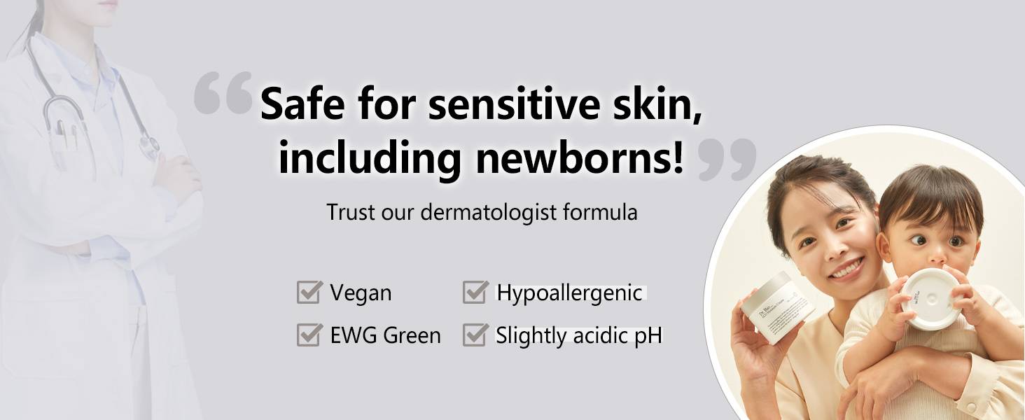 Dr.Bio ECO Moisture Cream 300g for sensitive skin, vegan, hypoallergenic, EWG Green, slightly acidic pH