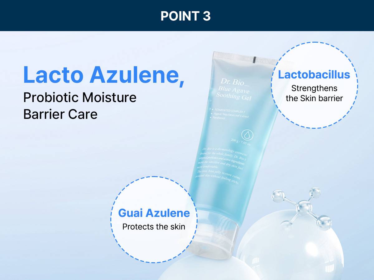 Dr.Bio Blue Agave Soothing Gel Lacto Azulene probiotic moisture barrier care
