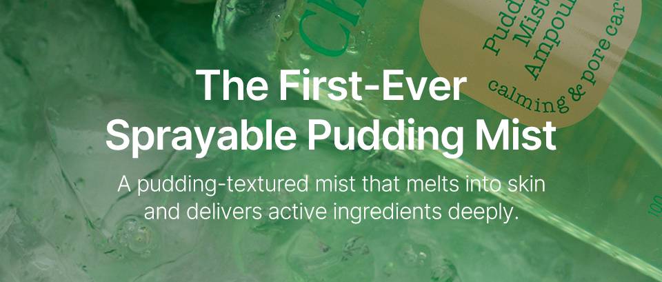 Chaewun Pudding Mist Ampoule sprayable pudding mist green gel close-up