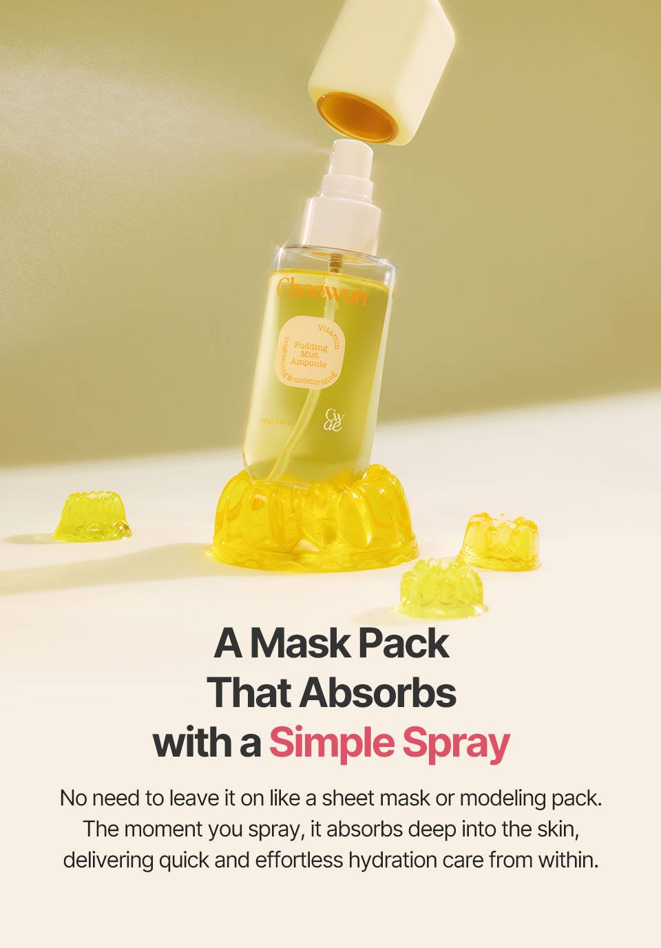 Chaewun Pudding Mist Ampoule Vitamin mist absorbs like a mask pack